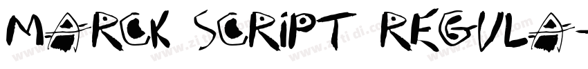 Marck Script Regula字体转换